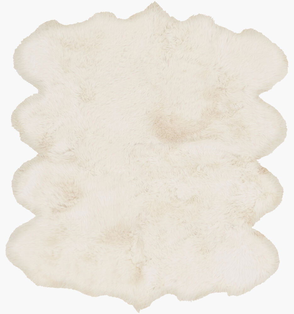 Sheepskin Handmade Rug, by Surya, 6'5" length x 6' width