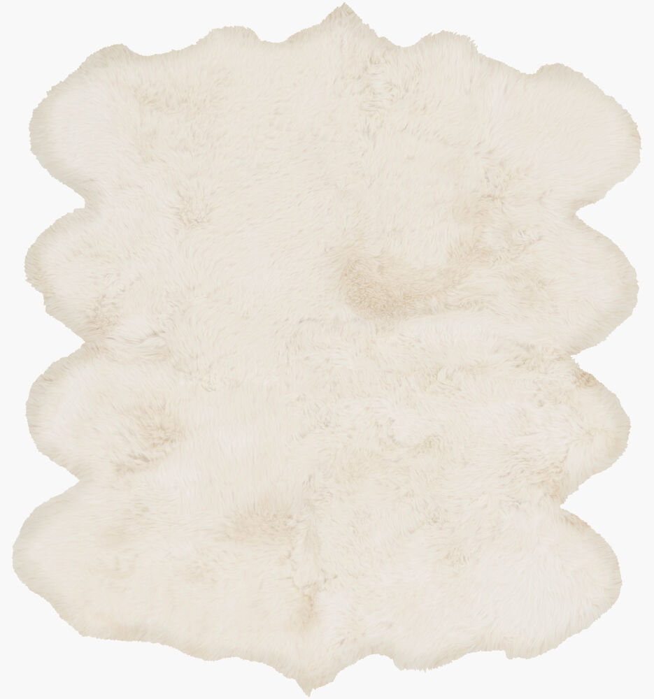 Sheepskin Handmade Rug, by Surya, 6'5" length x 6' width