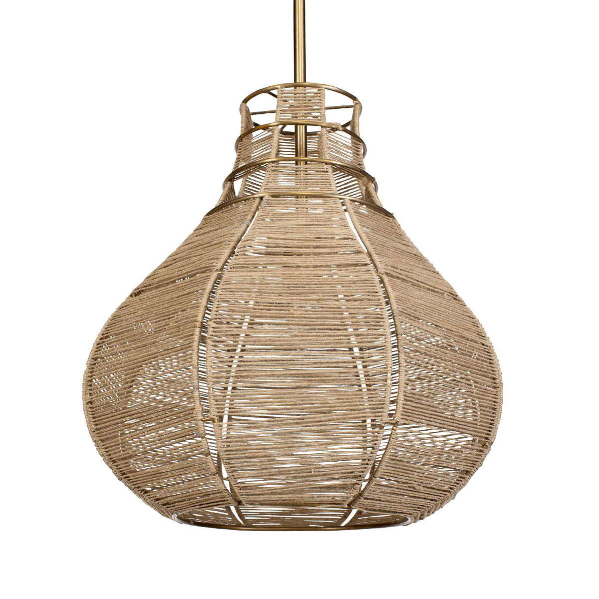 Hestia 1 Light Natural Rope Pendant, Mini Light Pendant by Uttermost, 16" width x 16.25" height x 16" diameter x 16" depth View 4