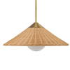 Phuvinh 1 Light Rattan Shade Pendant, by Uttermost, 20" width x 9.5" height x 20" diameter x 20" depth thumbnail 3