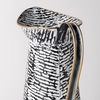 Colette Large Black/White Patterned Vase, Decorative Jar by Mercana, 9.8" length x 7.9" width x 20.3" height thumbnail 6