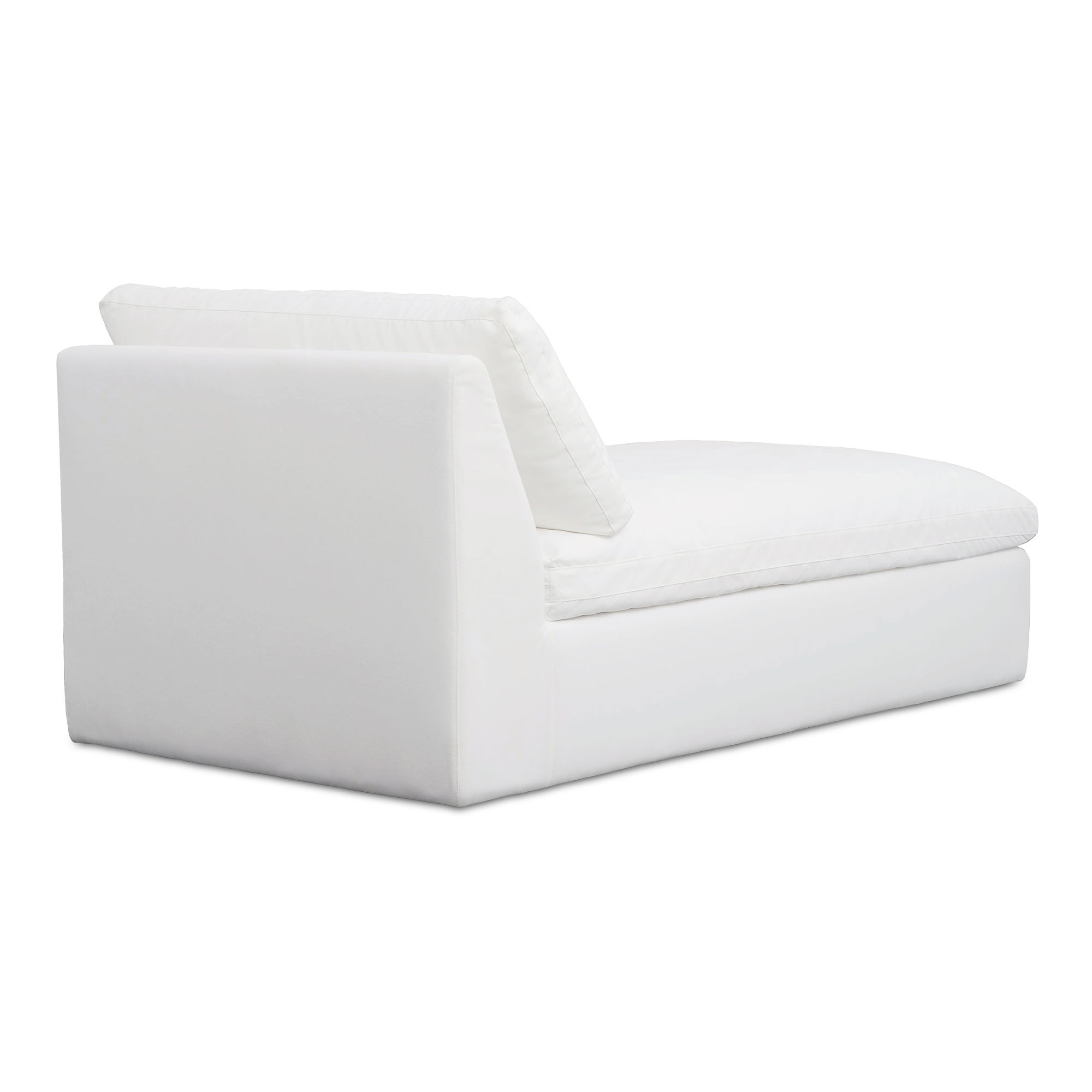 Miles Outdoor Chaise White, Chaise Lounges & Daybed by Moe's Home, 65" width x 35.8" height x 40" depth View 3