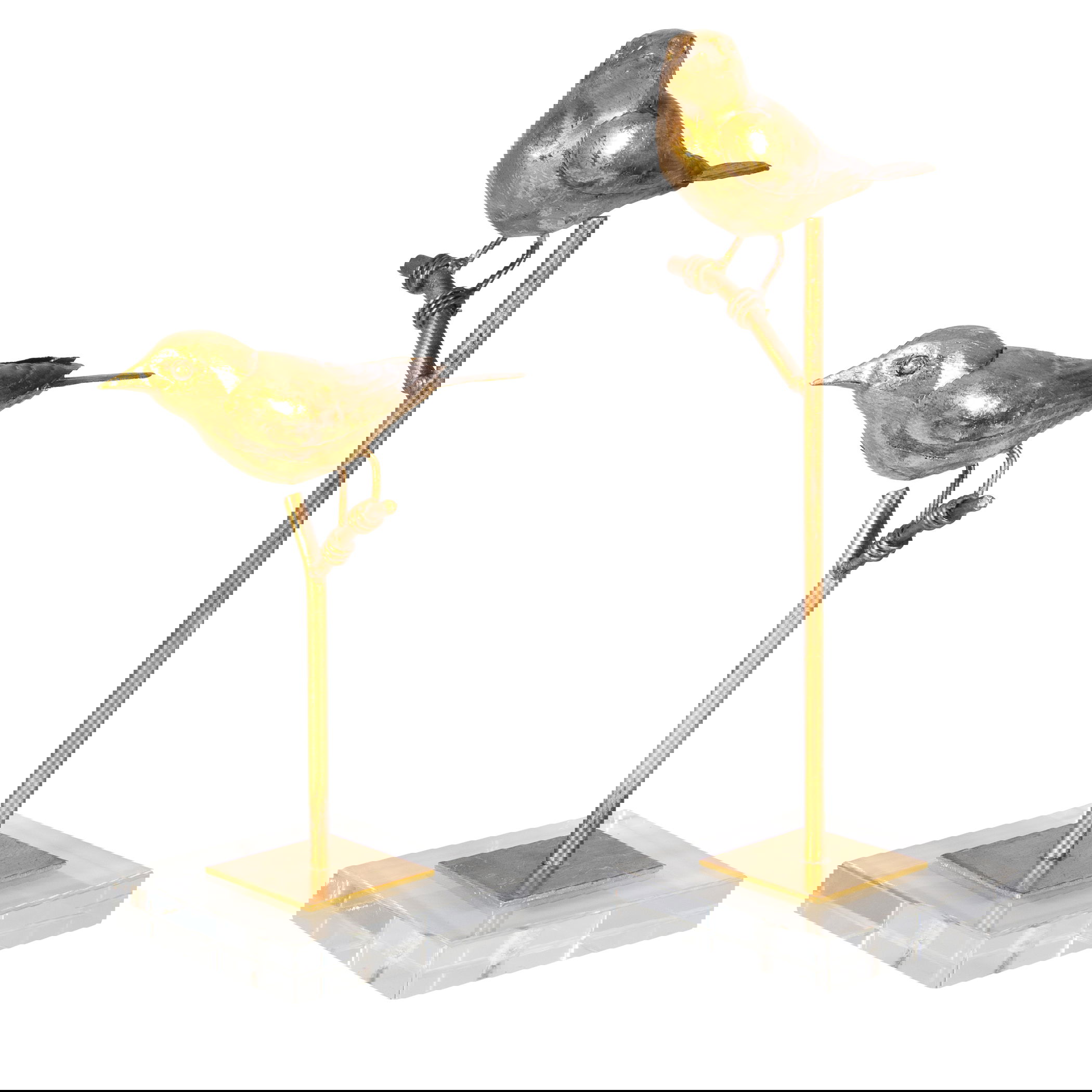 Passerines Bird Sculptures Set/2, Decorative by Uttermost, 6.5" width x 12.83" height x 5.12" depth View 1