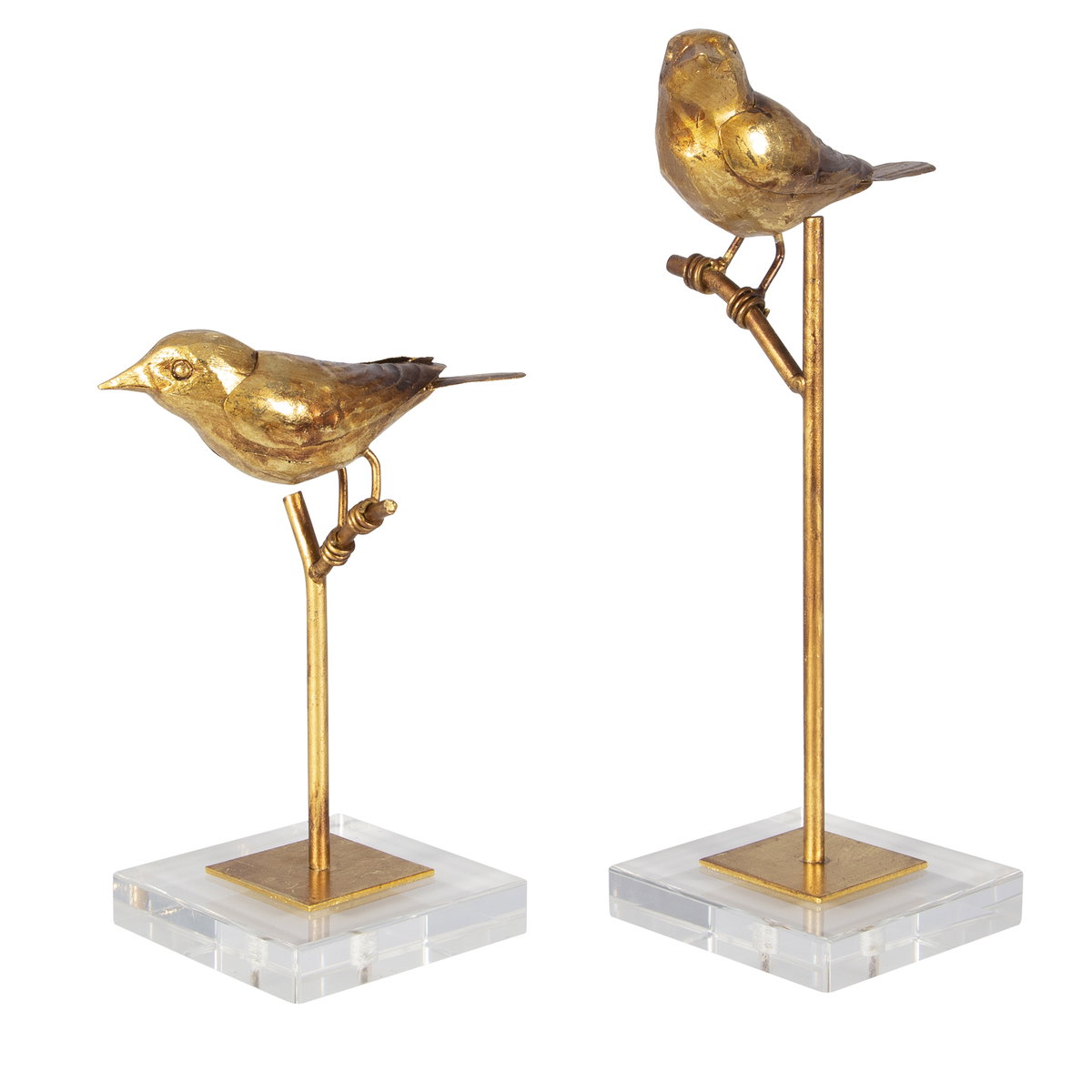 Passerines Bird Sculptures Set/2, Figurines & Statue by Uttermost, 6.5" width x 12.83" height x 5.12" depth View 1