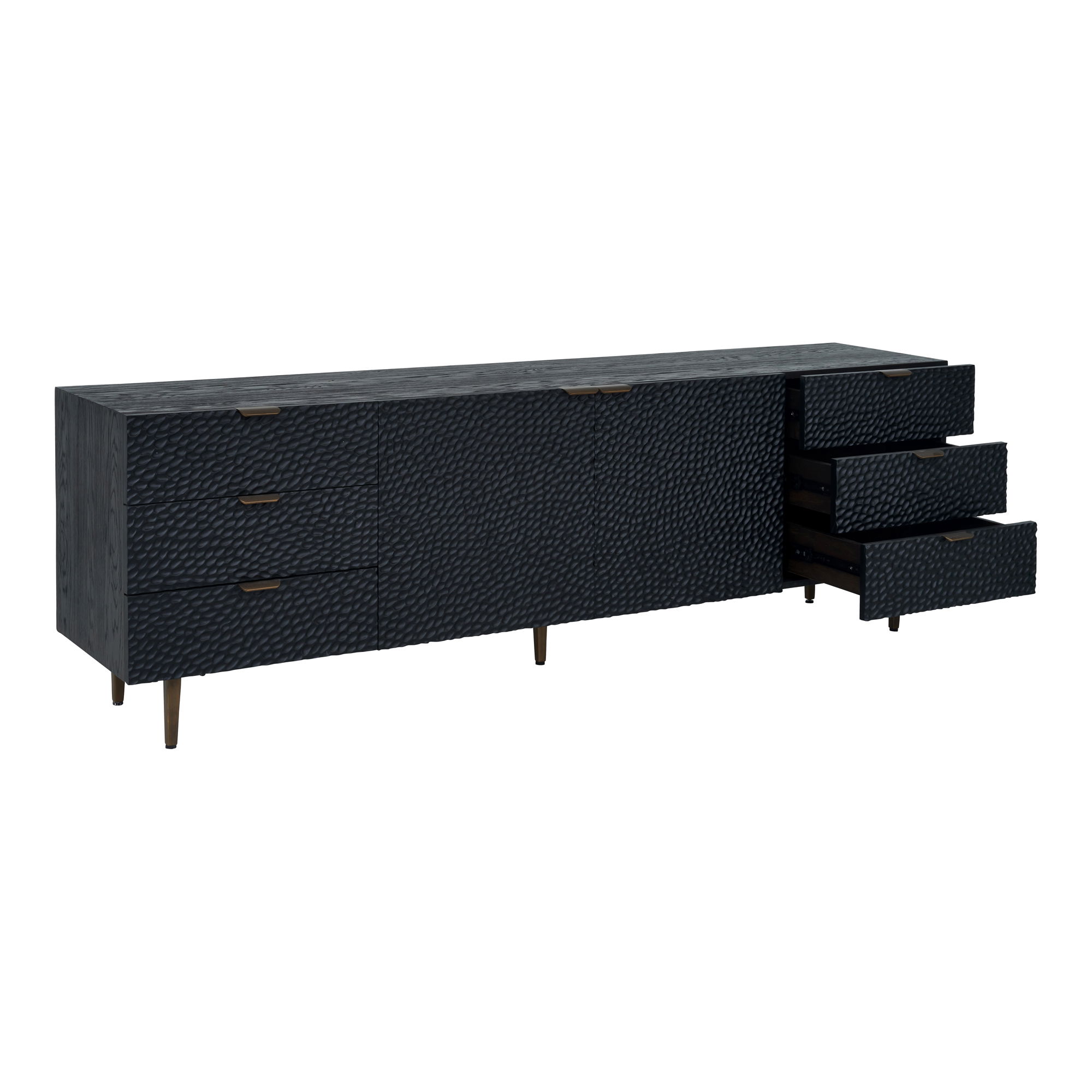 Breu Sideboard Black, Cabinets & Sideboard by Moe's Home, 79.5" width x 26.25" height x 18" depth View 3