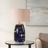 Orleans Blue Glaze Table Lamp, by Uttermost, 18" width x 27.5" height x 18" depth thumbnail 2