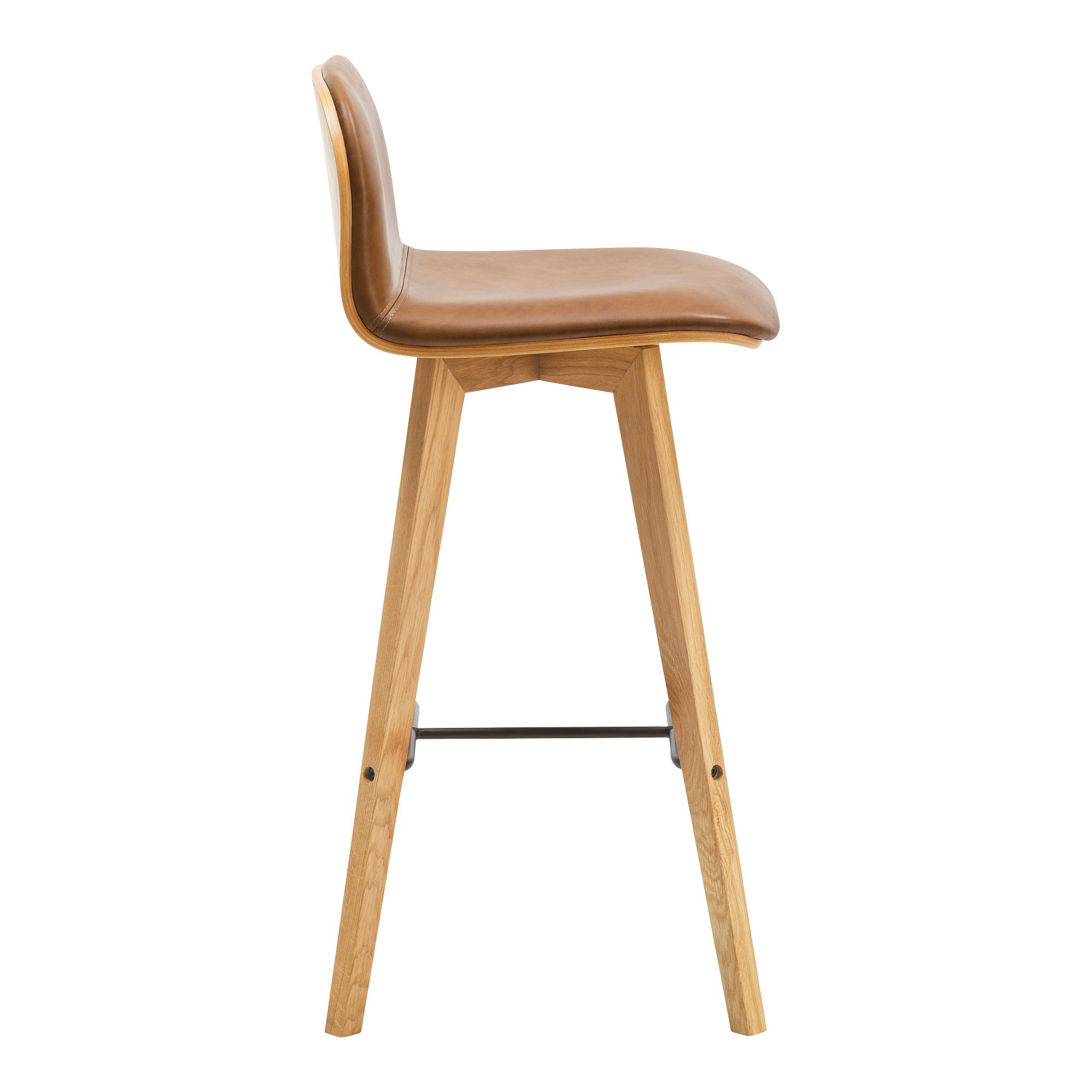 Napoli Leather Bar Stool large image 