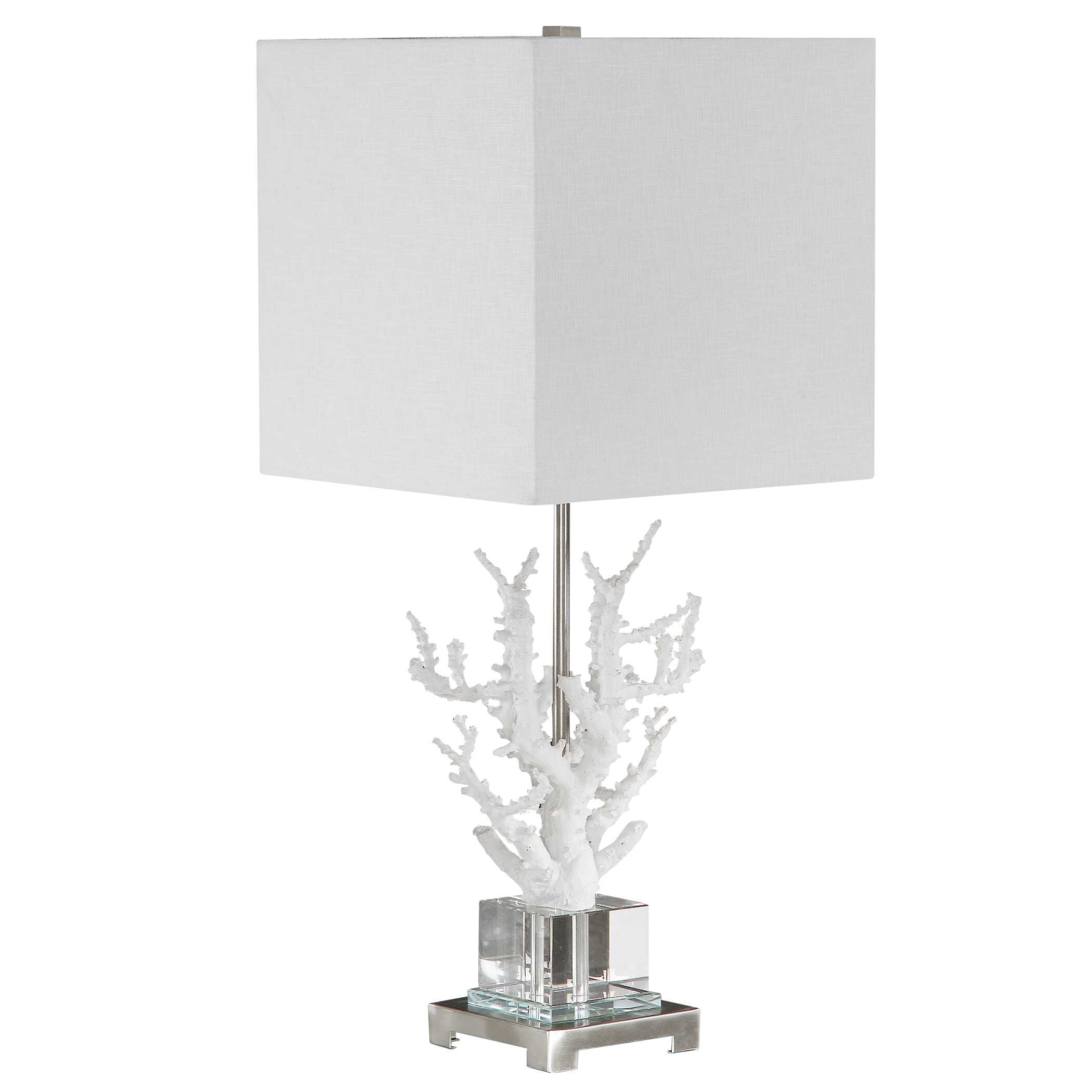 Corallo White Coral Table Lamp, by Uttermost, 12.5" width x 29" height x 12.5" depth View 5