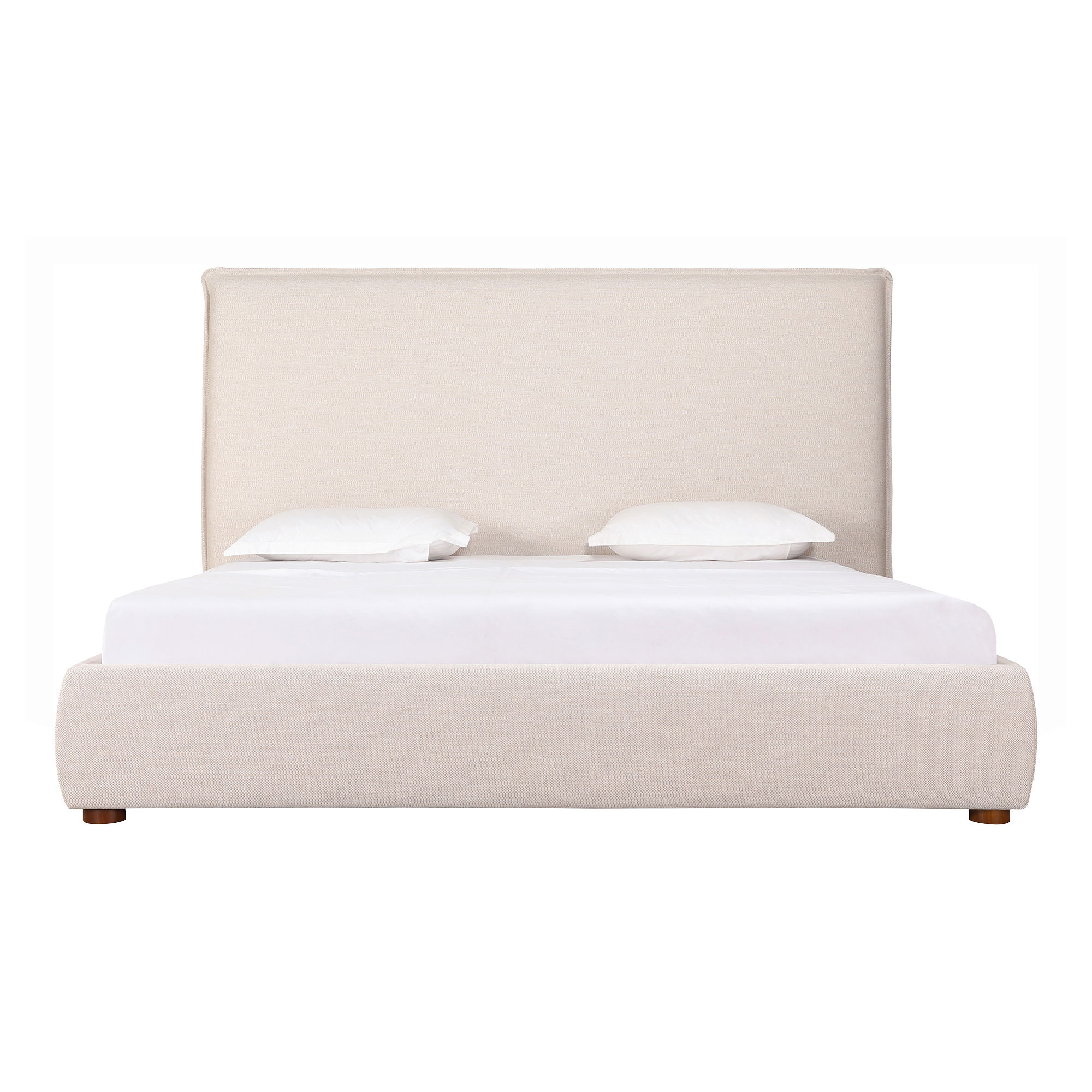 Luzon Queen Bed Tall Headboard Wheat, by Moe's Home, 70" width x 55" height x 88.5" depth View 3