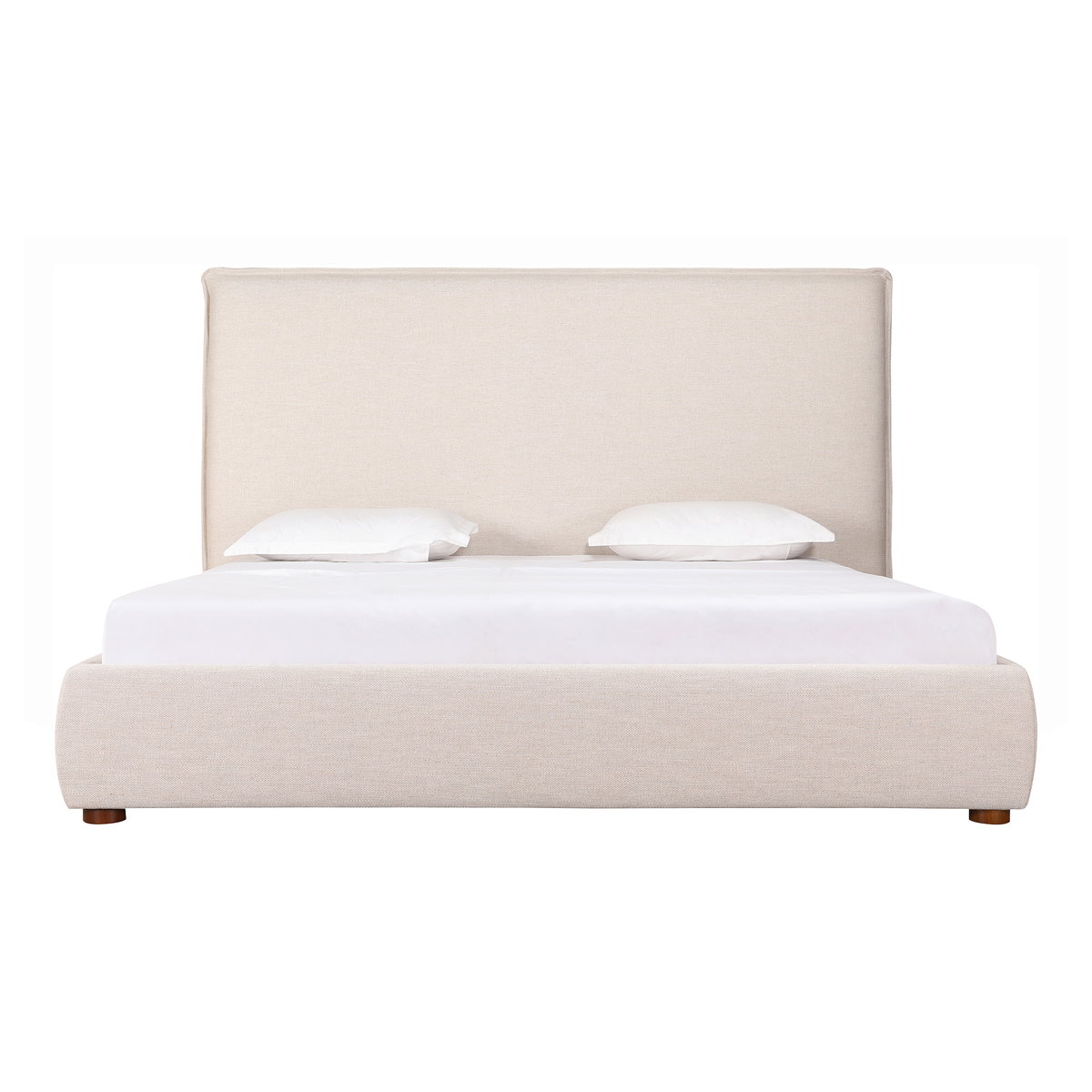 Luzon Queen Bed Tall Headboard Wheat, by Moe's Home, 70" width x 55" height x 88.5" depth View 3