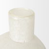 Heket Short White Glass Vase, by Mercana, 6.89" length x 6.89" width x 8.86" height thumbnail 7