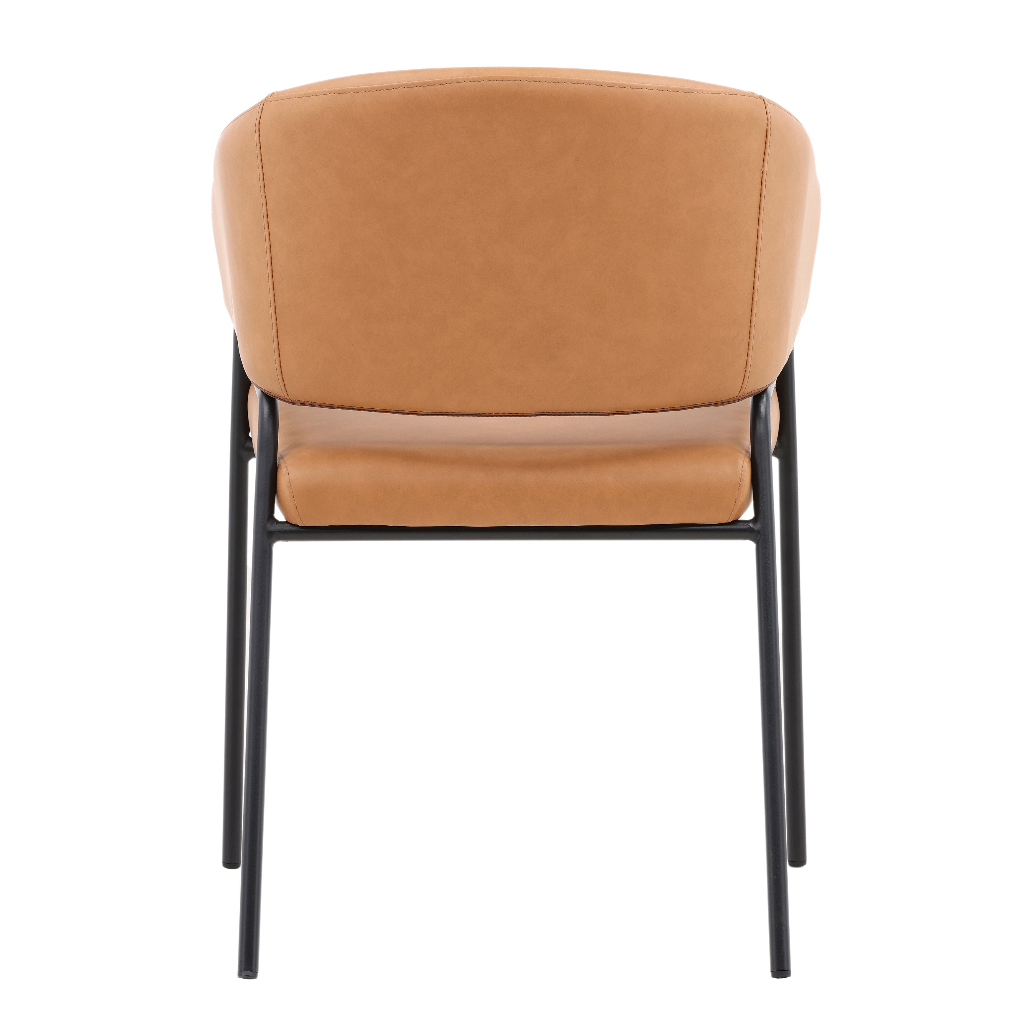 Cathey Dining Chair Set of 2 Camel, by Dovetail, 22.25" width x 33" height x 23" depth View 4