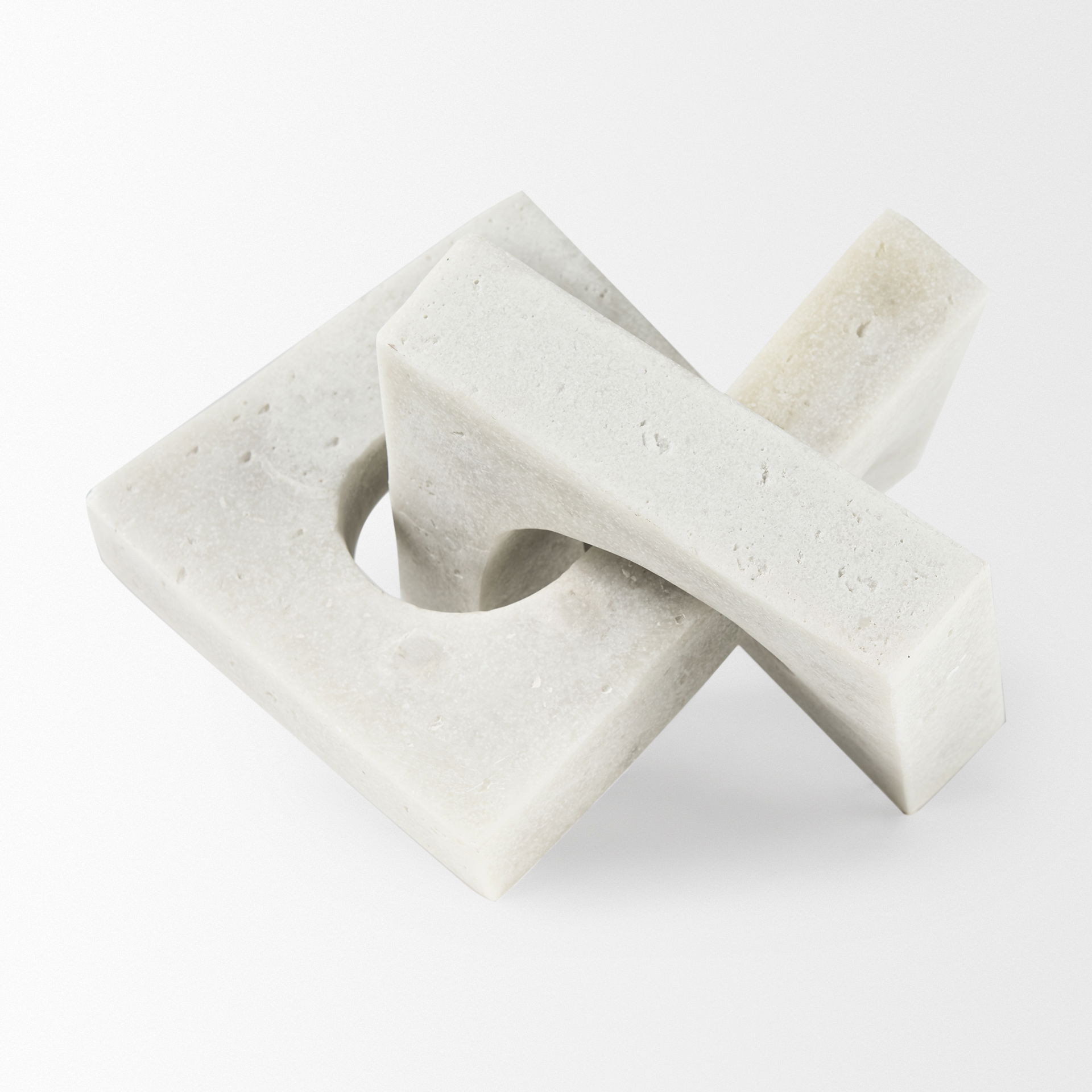 Linx  Large Granite Resin Sculpture Decorative Object, by Mercana, 12.01" length x 12.01" width x 8" height View 3