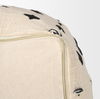 Saanvi Wool with Cream and Black Stitched Cross Patterned Pouf, Ottoman by Mercana, 16" length x 16" width x 16" height thumbnail 8