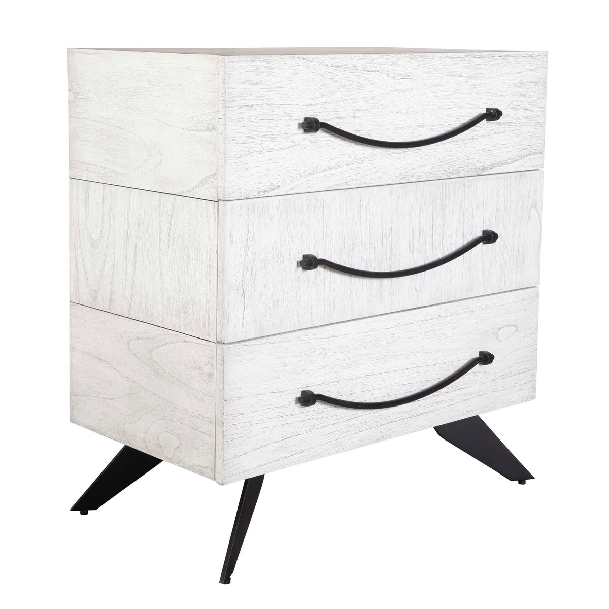 Vivi 3 Drawer White Chest, Cabinets & Chest by Uttermost, 32" width x 34" height x 18" depth View 4