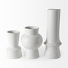 Laforge 10.8H Medium White Ceramic Vase, by Mercana, 7.87" length x 7.87" width x 10.83" height thumbnail 3