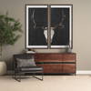 Memphis II (Medium) 4L x 4W Black Metal Pyramid In A Square Frame, Decorative Object by Mercana, 3.94" length x 4" width x 12.99" height thumbnail 3