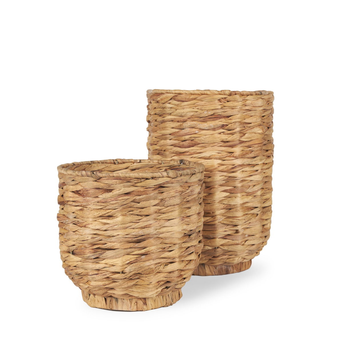 Tamuz (Set of 2) Grass Baskets, Bins & Basket by Mercana, 9.06" length x 9.06" width x 12.99" height View 1