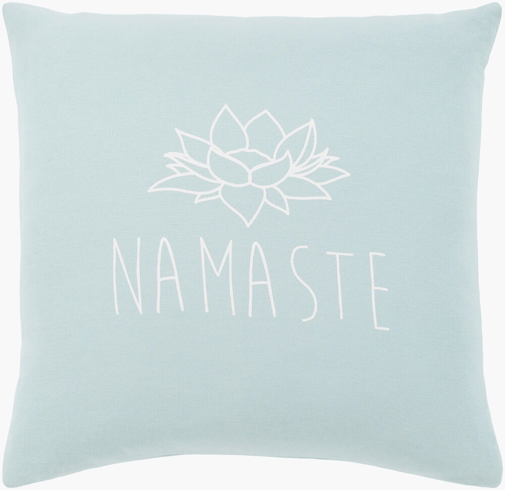 Motto Accent Pillow Down, Decorative Pillow by Surya, 18" length x 18" width