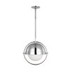 Bacall 1 - Light Sphere Globe Pendant, by Visual Comfort, 15.5" width x 16.75" height x 15.5" depth thumbnail 1