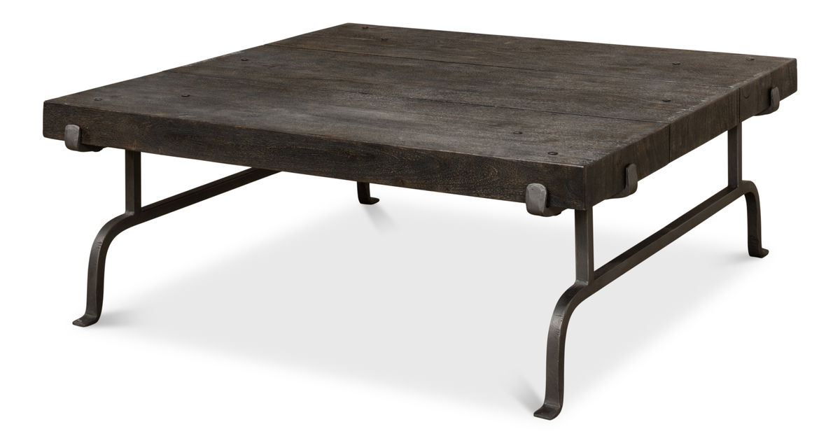 Blayne Coffee Table  Storm Cloud, by Sarreid, 4' length x 4' width x 1'6" height View 7