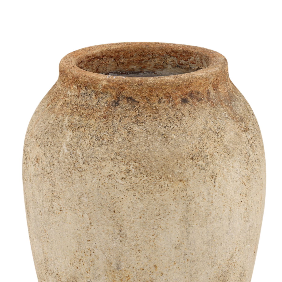 Caradoc Pot Antique White, Planter by Dovetail, 10.3" width x 16" height x 10.3" depth View 2