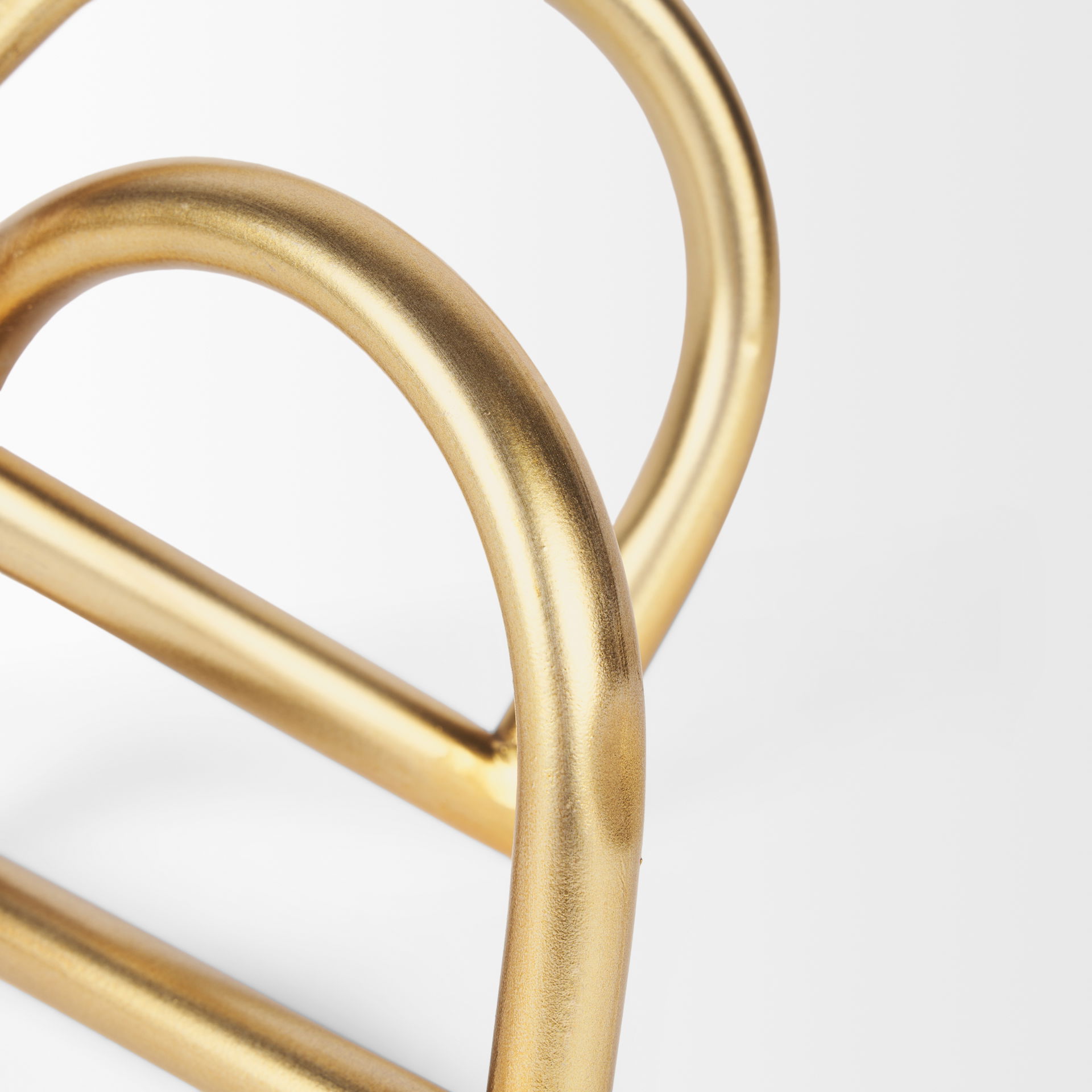 Locke Large Gold Metal Decorative Object, by Mercana, 5.91" length x 5.91" width x 6.1" height View 7