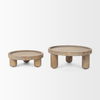 Virve Round Light Brown Wood with Gray Wash Wooden Trays thumbnail 4