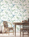 Blossom Branches White & Blue Wallpaper thumbnail 1