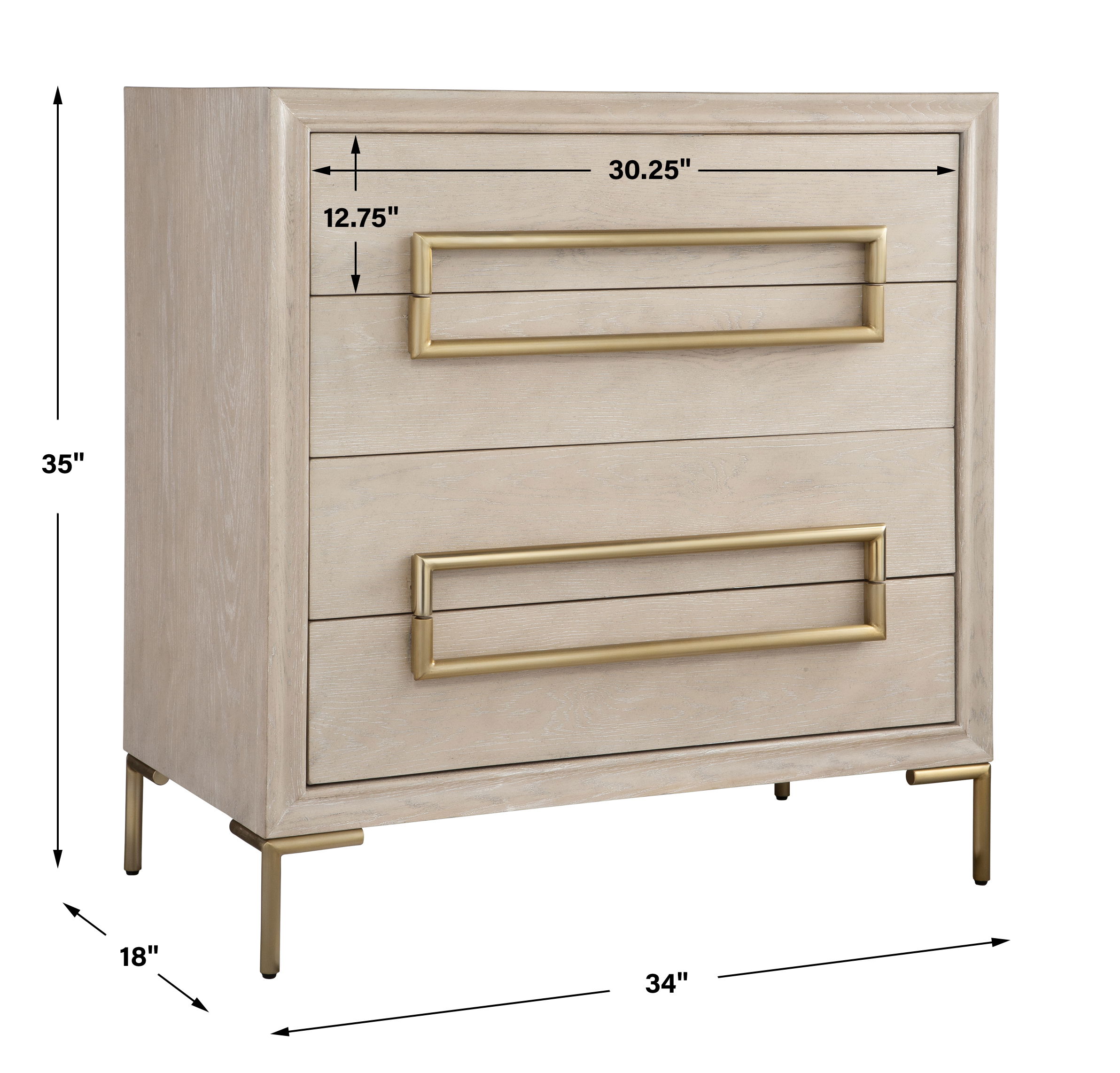 Alessia Light Oak Accent Chest large image 