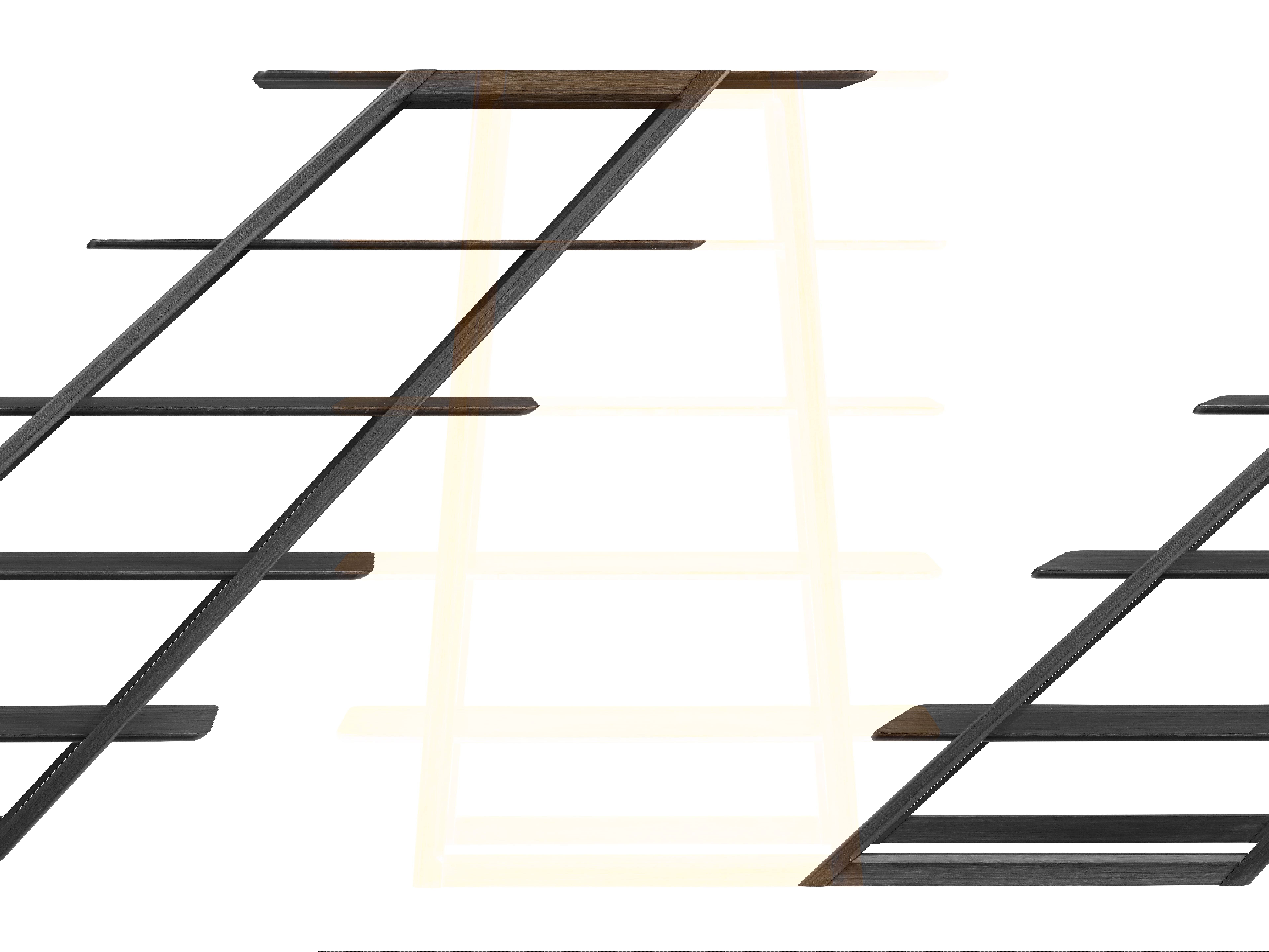 Currant Bookshelf, Black Walnut, File Storage by Greenington, 13.25" length x 46.5" width x 62" height View 4