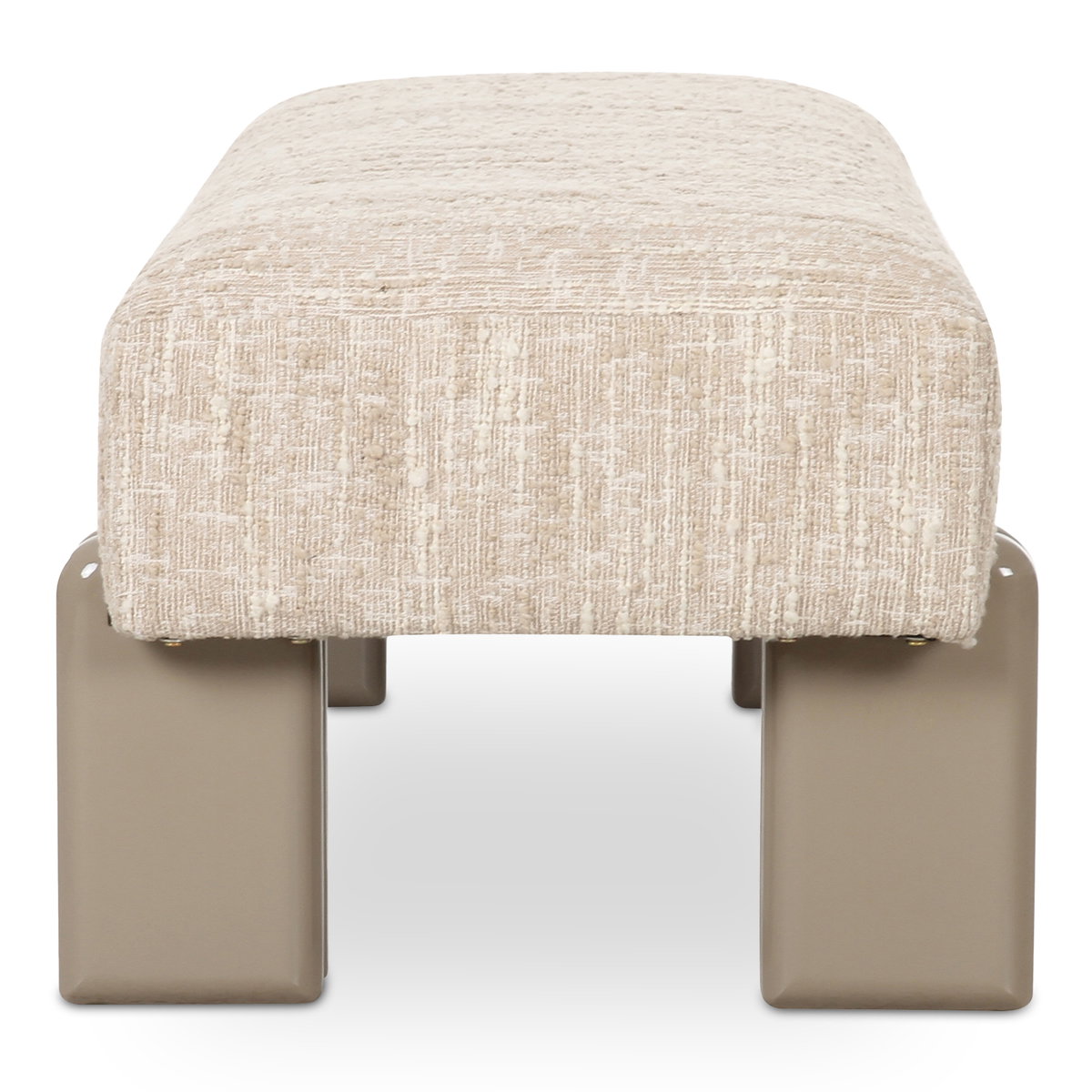 Priya Bench Off White, Benche by Moe's Home, 55.9" width x 16.5" height x 20.5" depth View 3