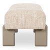 Priya Bench Off White, Benche by Moe's Home, 55.9" width x 16.5" height x 20.5" depth thumbnail 3