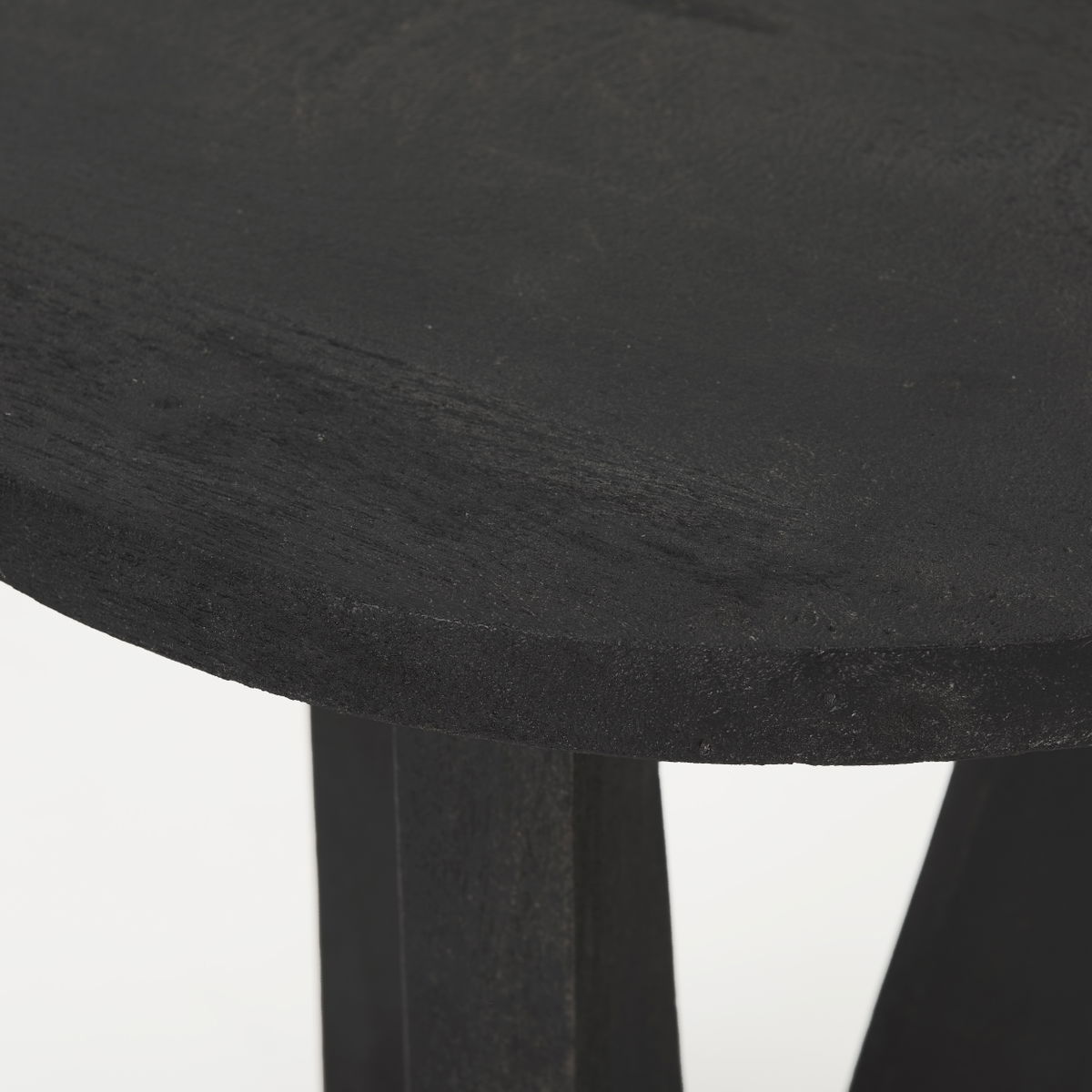 Mattius Black Wood Accent Table, Side & End Table by Mercana, 18" length x 18" width x 22.5" height View 11