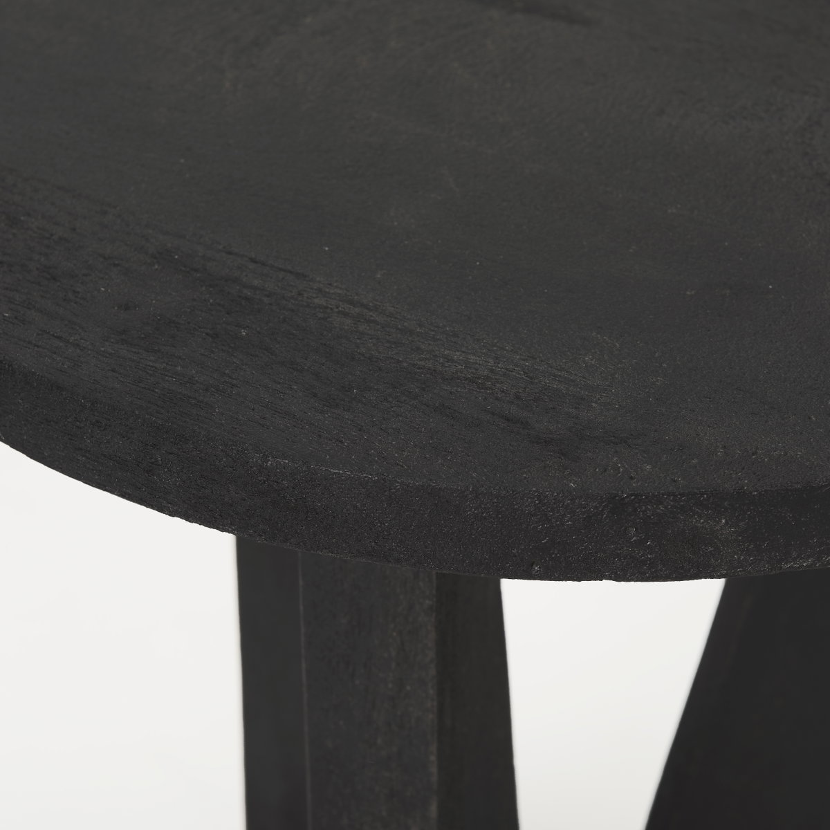 Mattius Black Wood Accent Table, Side & End Table by Mercana, 18" length x 18" width x 22.5" height View 11