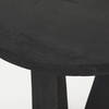 Mattius Black Wood Accent Table, Side & End Table by Mercana, 18" length x 18" width x 22.5" height thumbnail 11