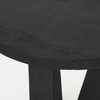Mattius Black Wood Accent Table, Side & End Table by Mercana, 18" length x 18" width x 22.5" height thumbnail 11