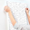 Triangulation Black & White Peel & Stick Wallpaper thumbnail 6