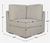 Refuge Sand Corner Sofa, Sofas & Sectional by Uttermost, 37.5" width x 30" height x 37.5" depth thumbnail 3