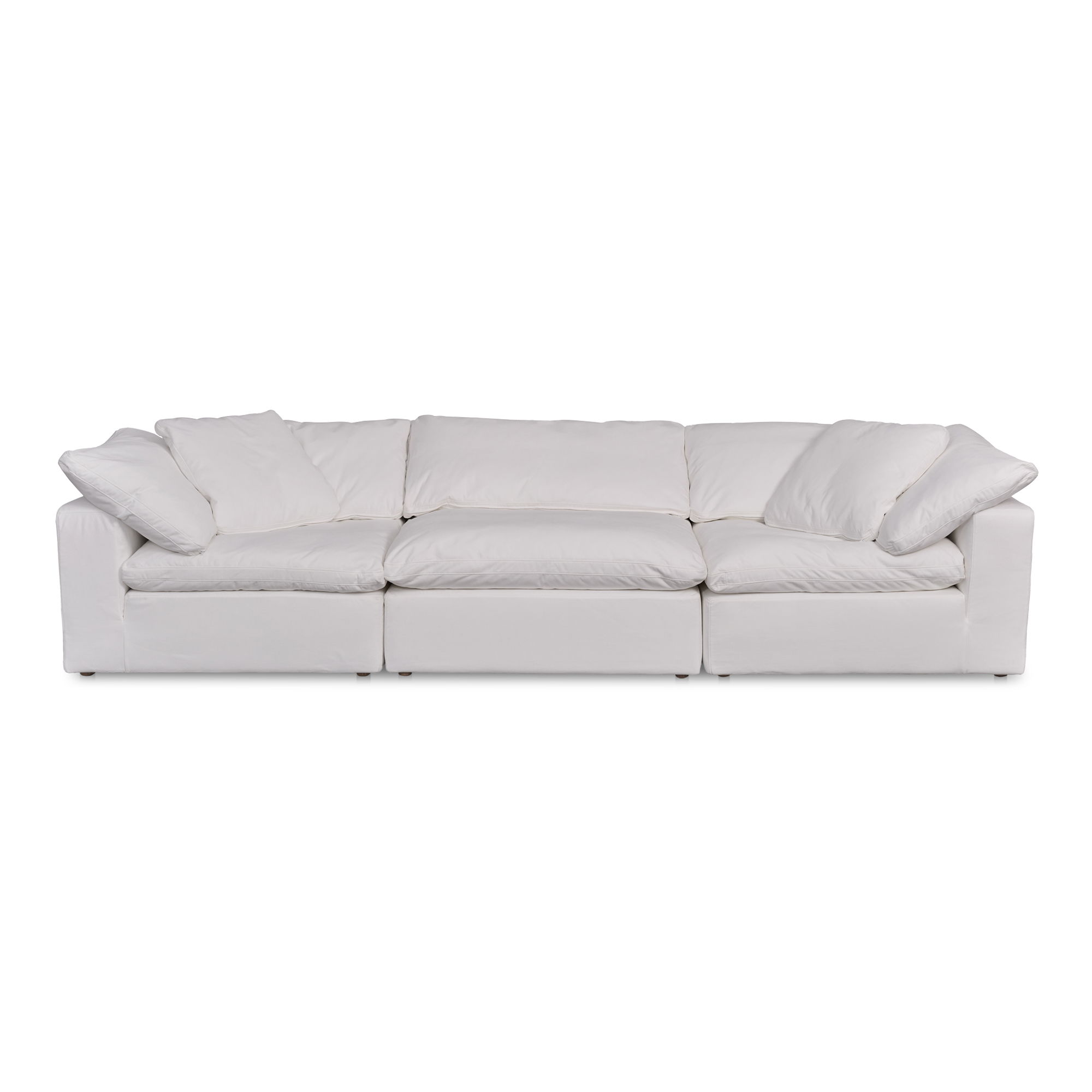 Terra Modular Sofa Cream White, Sectional Sofa by Moe's Home, 114" width x 32" height x 38" depth View 1