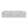 Terra Modular Sofa Cream White, Sectional Sofa by Moe's Home, 114" width x 32" height x 38" depth thumbnail 1