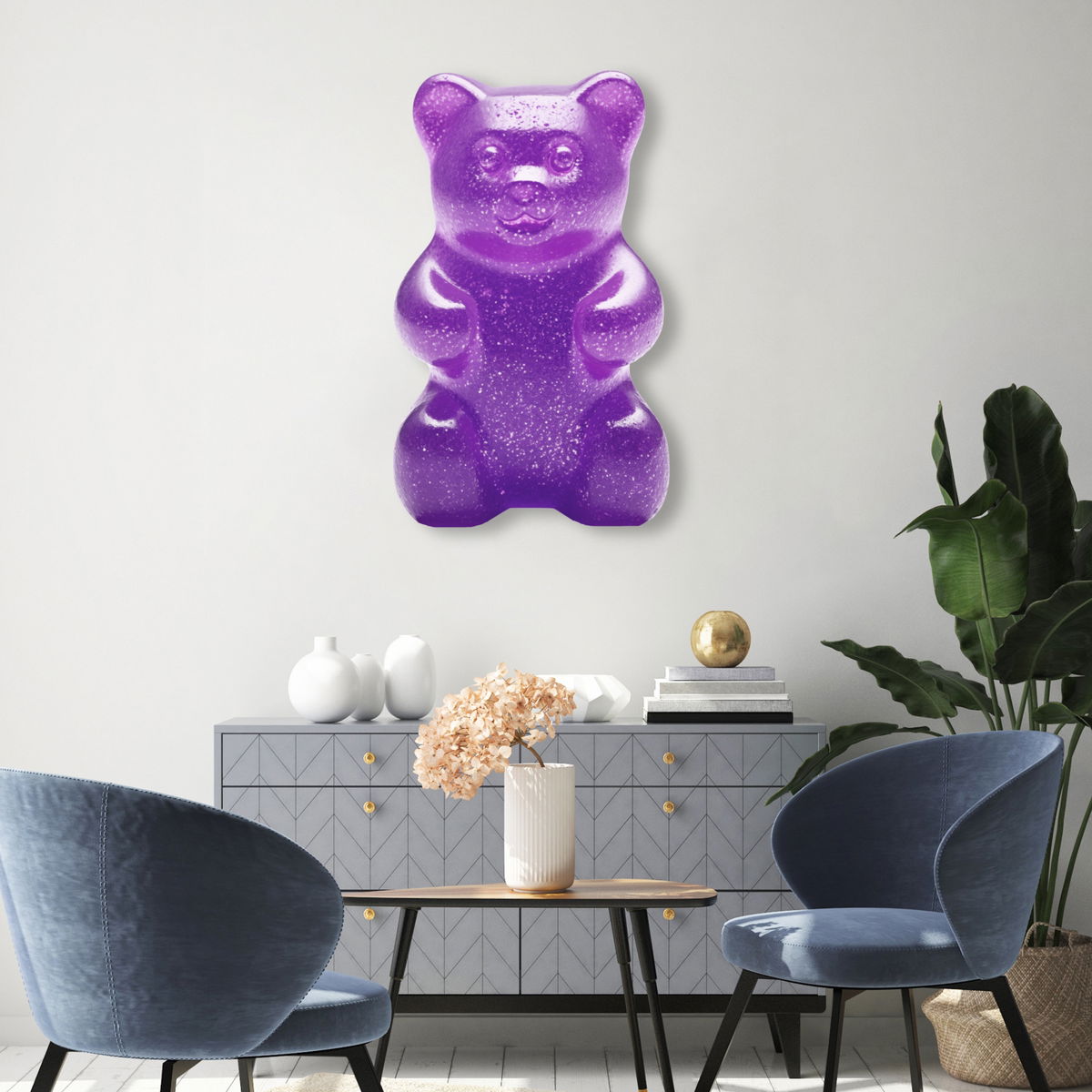 Gummy Bear Violet (No Embellishment), Art by Oliver Gal,  15x10 View 4