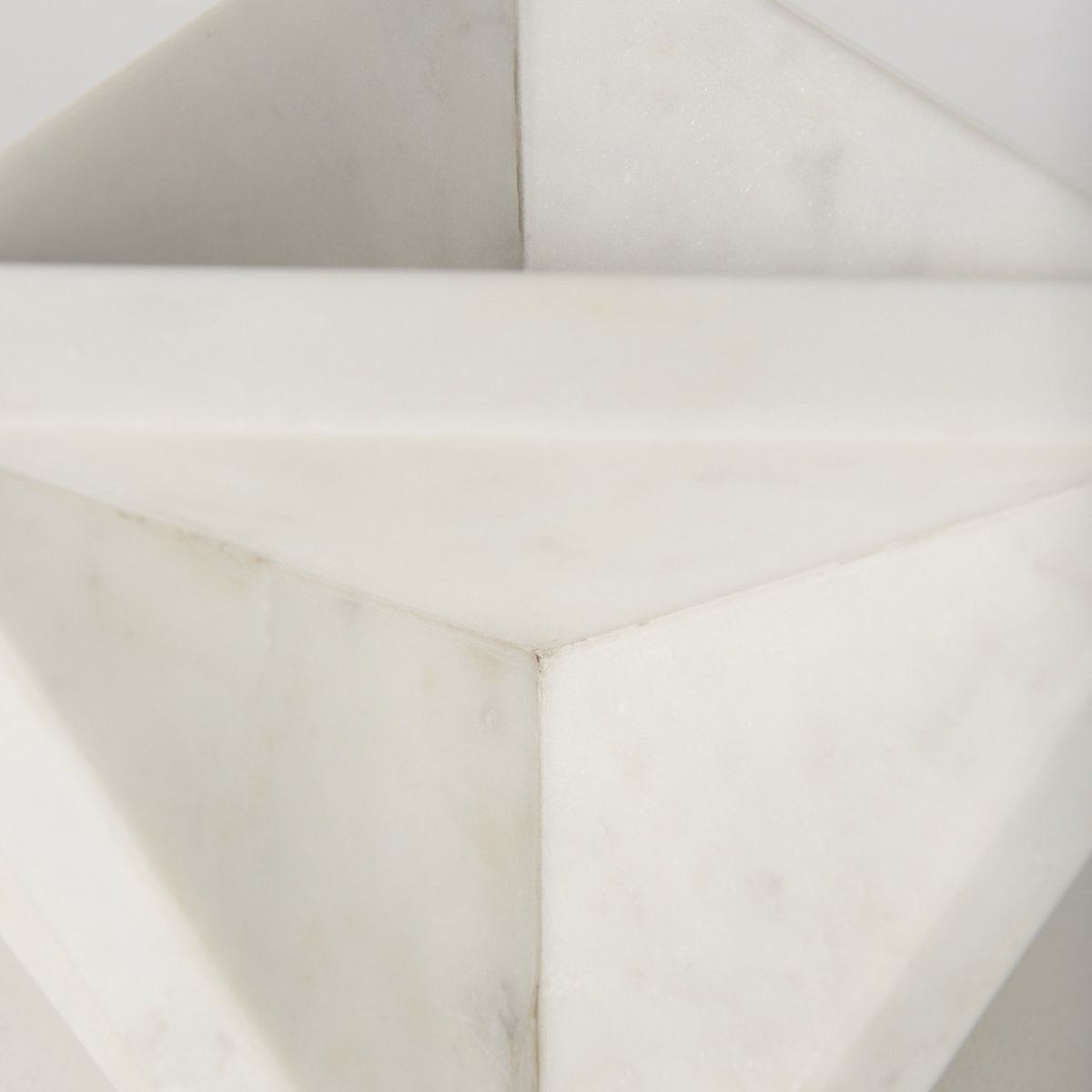 Sophia 5.5 L x 5.5 W x 8.5 H White Marble Decor Stand, Decorative Object by Mercana, 5.5" length x 5.5" width x 8.5" height View 8