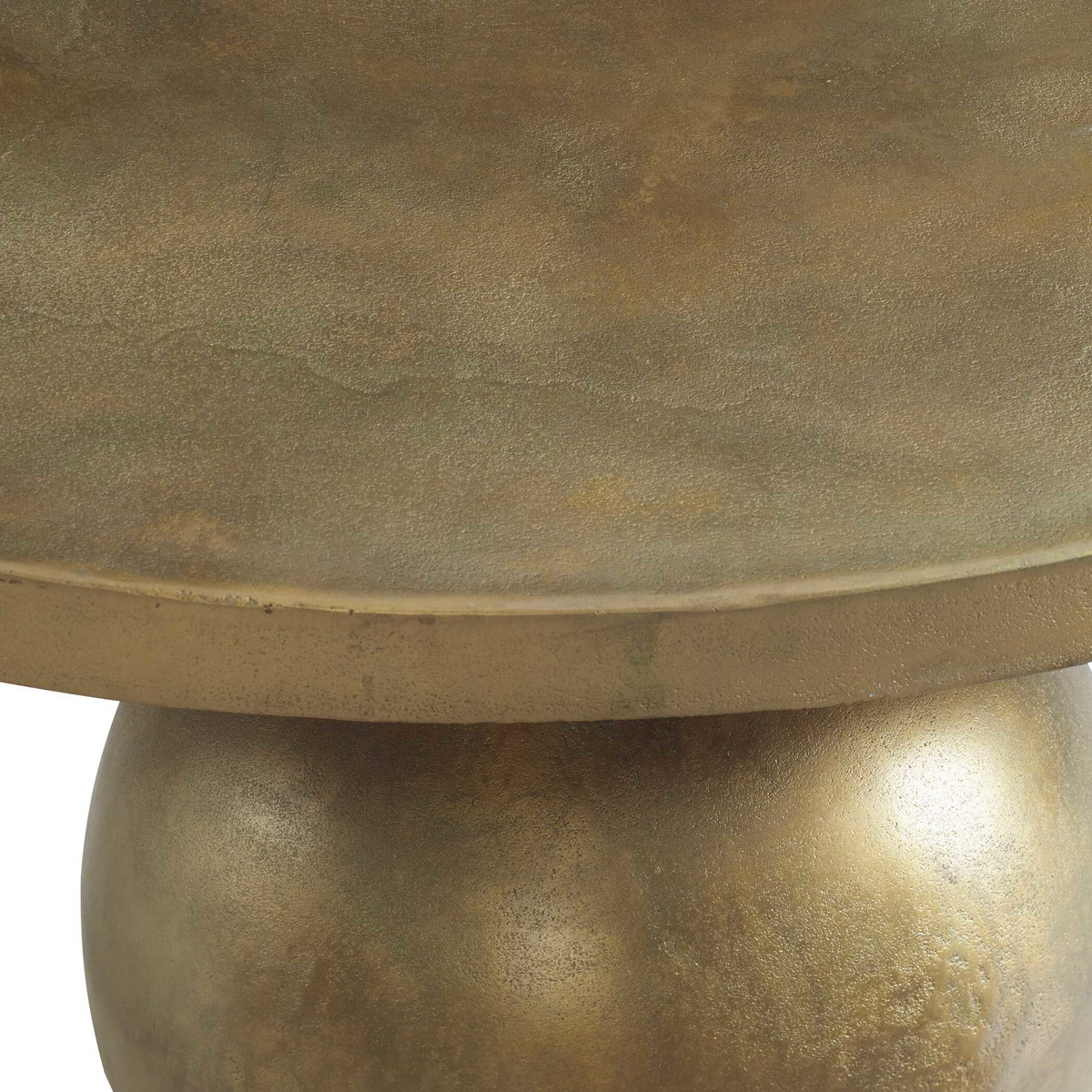 Triplet Antique Brass Coffee Table, by Uttermost, 38" width x 15" height x 38" depth View 7
