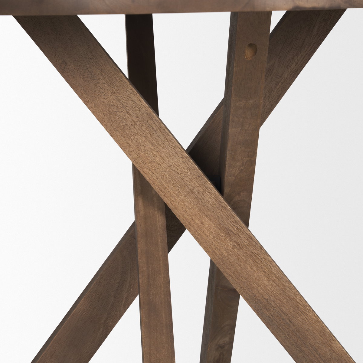 Solana Medium Brown Wood Foyer Table, Side & End Table by Mercana, 32" length x 32" width x 30" height View 8