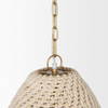 Tosha 1-Light Cotton Rope Bell Pendant, by Mercana, 12.5" length x 12.5" width x 19" height thumbnail 6