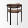 Parker Muted Brown Faux Leather with Black Metal Dining Chair thumbnail 4
