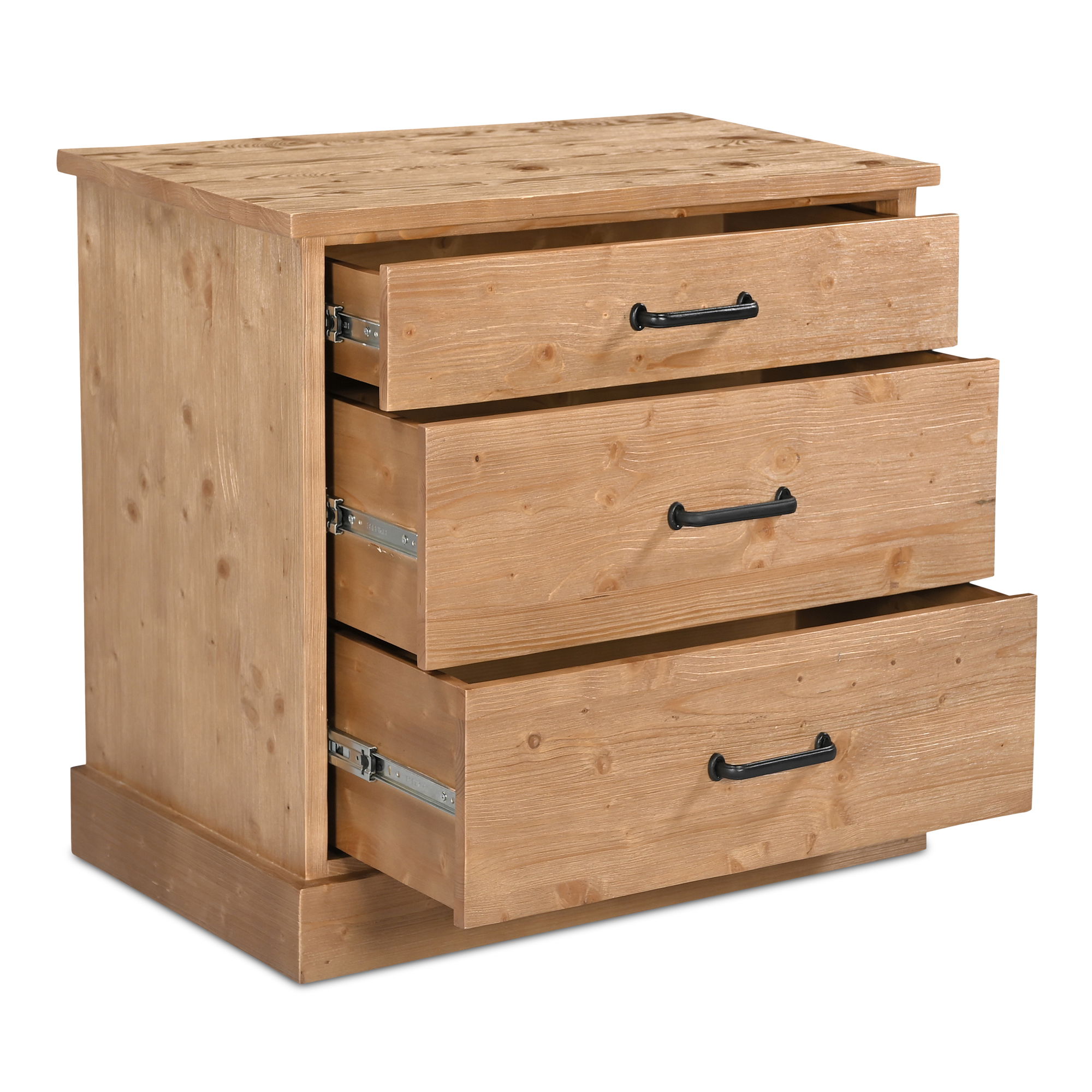 Tade 3 Drawer Nighstand Honey Pine large image 