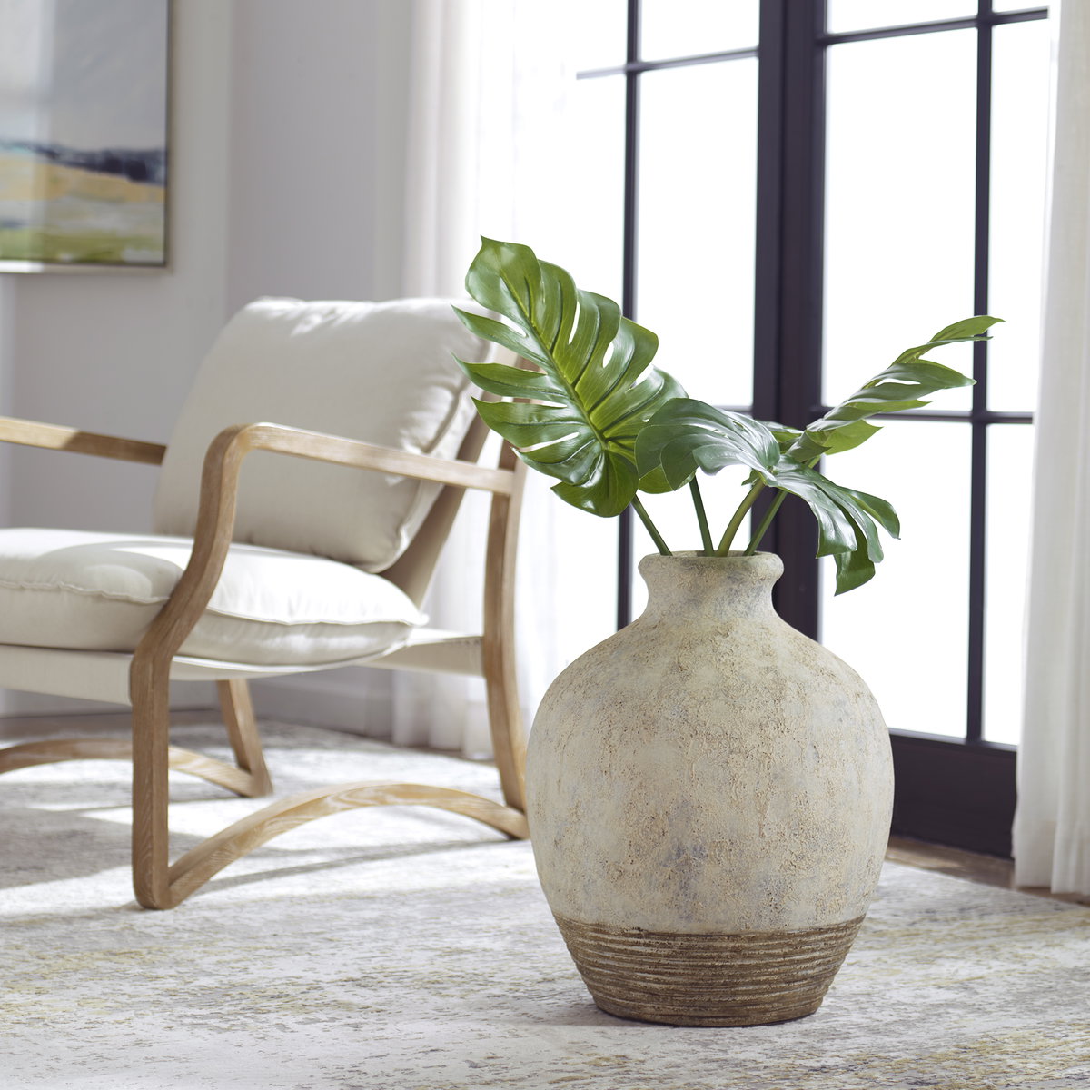 Fernandina Oversized Rustic Vase, by Uttermost, 16.5" width x 20" height x 16.5" depth View 2