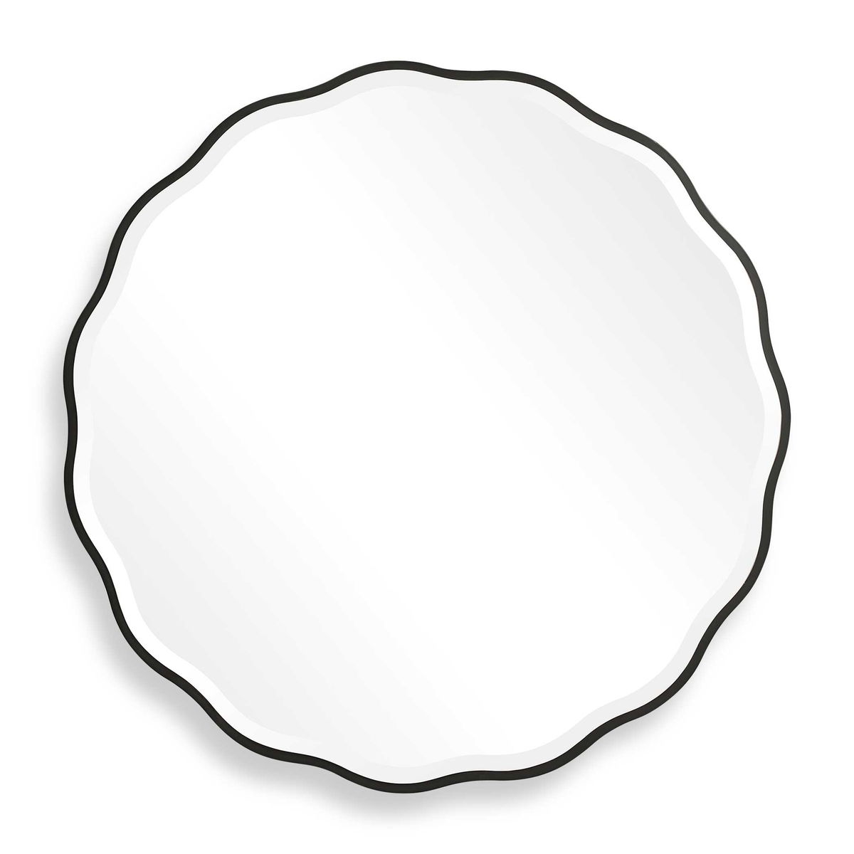 Aneta Black Round Mirror, by Uttermost, 42" width x 42" height x 0.5" depth View 1